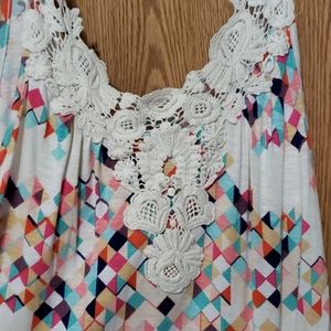 💕 Crochet lace neck tank